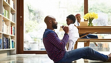 Father playing with child