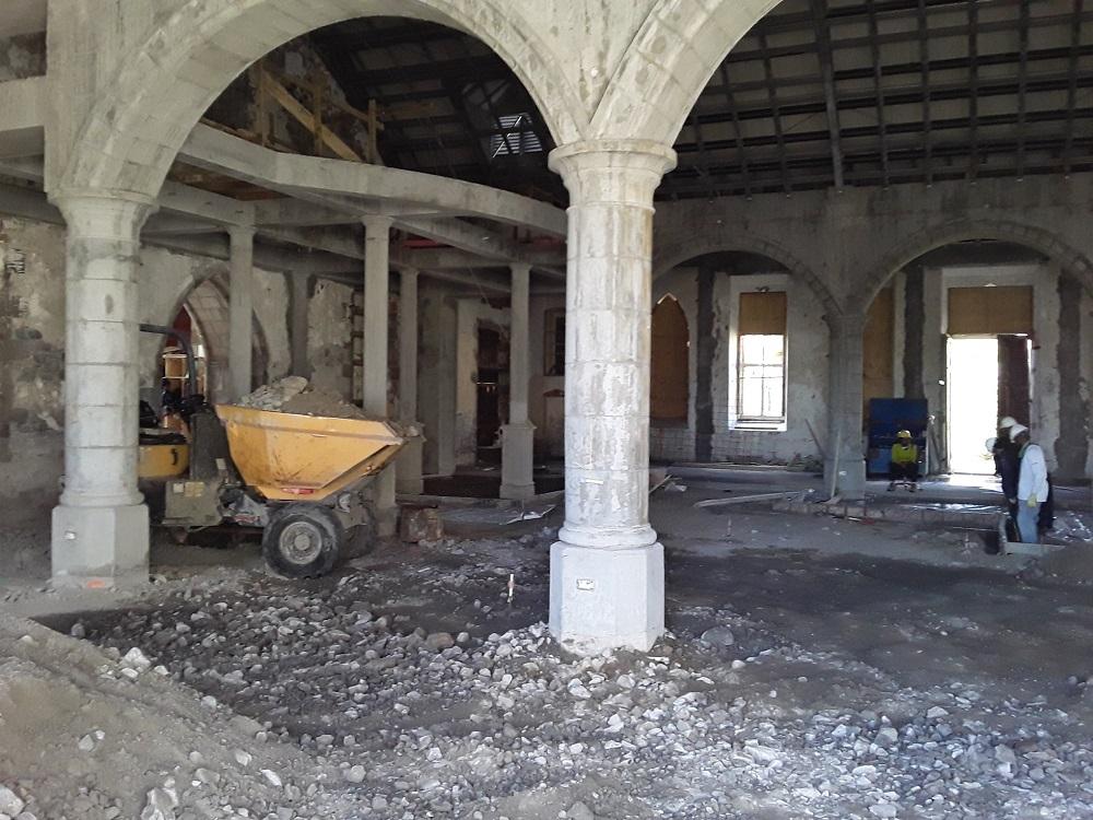 Western Entrance going into the presbytery yard, and also showing the new choir loft area.