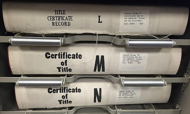 Certificates of Title Records