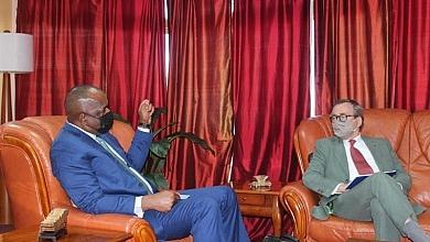 Hon. Roosevelt Skerrit & French Ambassador Jacques-Henry Heuls