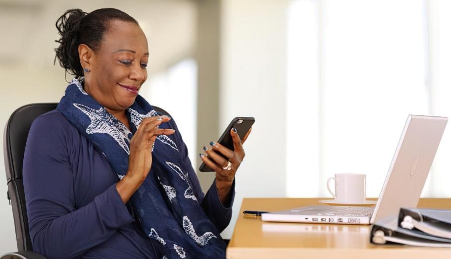 Elderly Woman on Phone