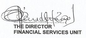 Director Financial Services Unit Signature