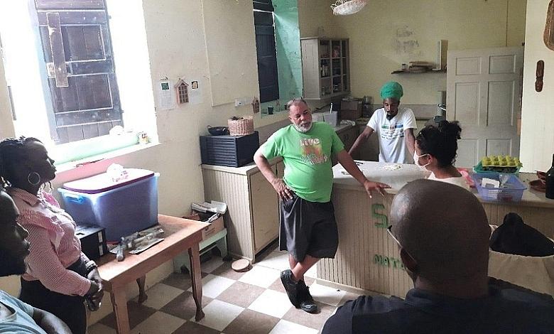 Continued engagement between CCIF, EbA project management and local soaps producer at Canabelle, Canaries, during recent green business training activities in Saint Lucia (Photo: IICA Saint Lucia).