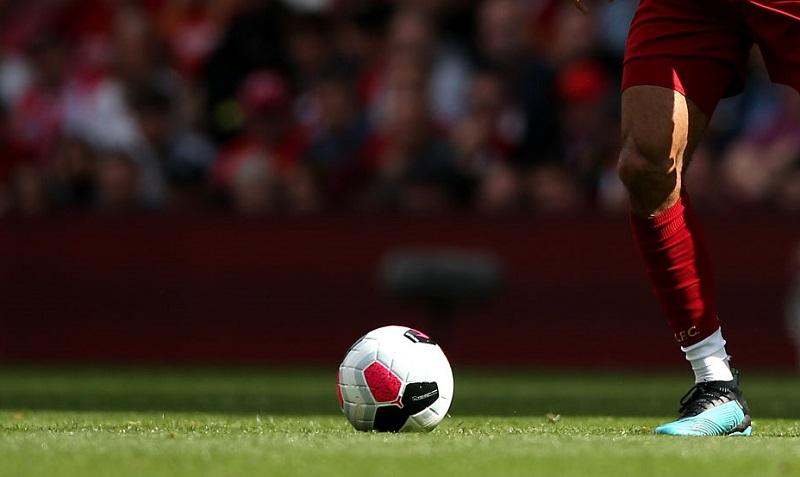 Player's Foot with Soccer Ball