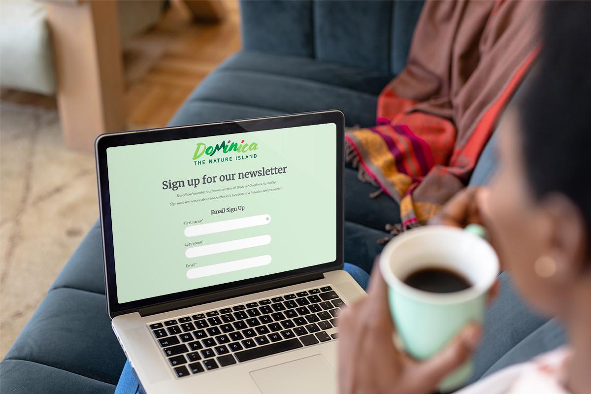 Woman Signup Newsletter