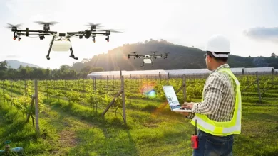 Man Controlling Drones Agriculture