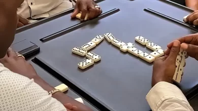 Dominoes Being Played