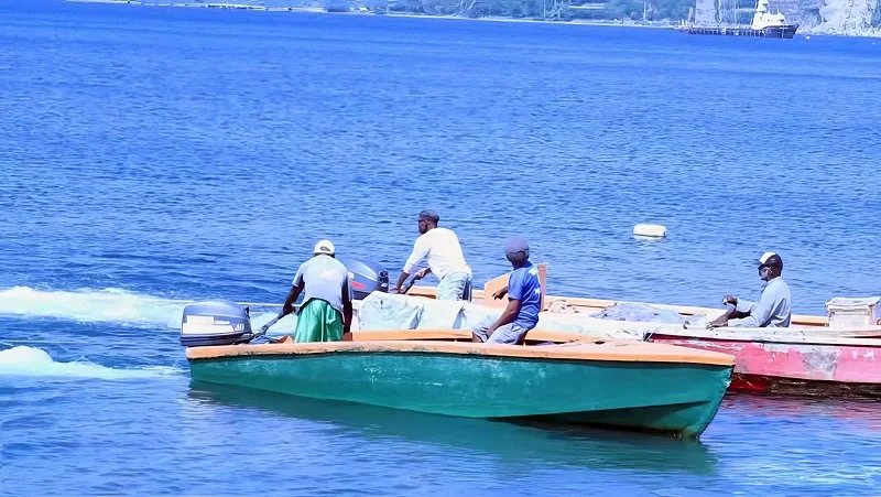 Fishermen on Their Boats