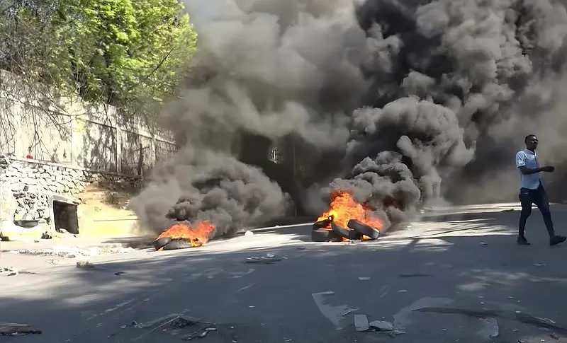 Haiti Streets Burn