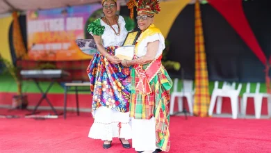 Hilda Prosper with Dominica President Sylvanie Burton