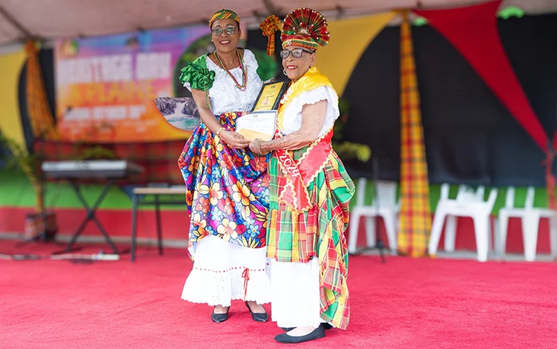 Hilda Prosper with Dominica President Sylvanie Burton