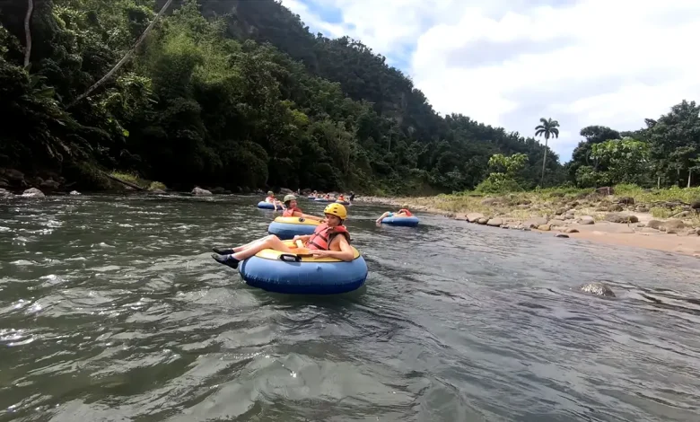 Tubing in Layou River