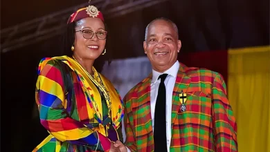 Cyril Robinson with President of Dominica Sylvanie Burton