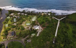 Wind Turbine at Rosalie Beach Resort