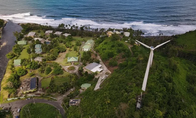 Wind Turbine at Rosalie Beach Resort