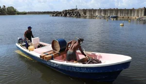 Fisherman, on Boat in Marigot Bay, Dominica